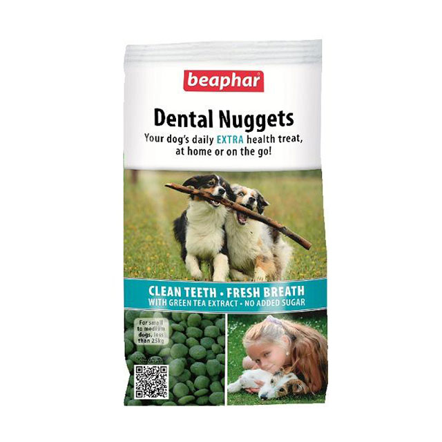Beaphar Dental Nuggets, лакомство для здоровья зубов для собак